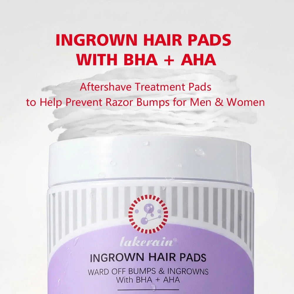 Exfoliating Ingrown Hair Treatment Pads for Razor Bumps and Irritation