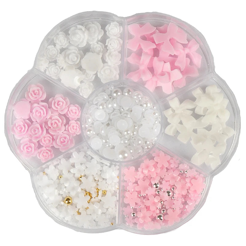 3D Mixed Bowknot and Flower Nail Art Decoration Charms Set - 20