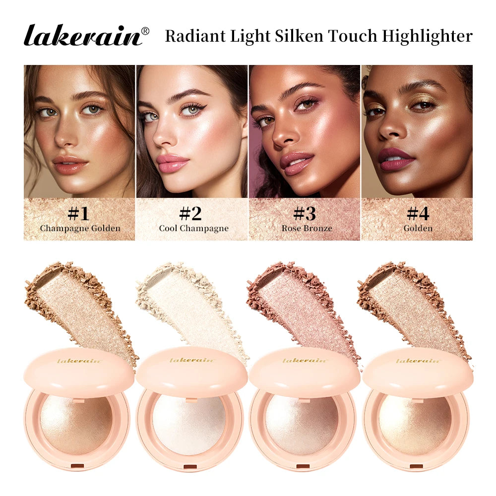 Radiant Baked Highlighter Powder for a Long-Lasting Glass Skin Glow - 1