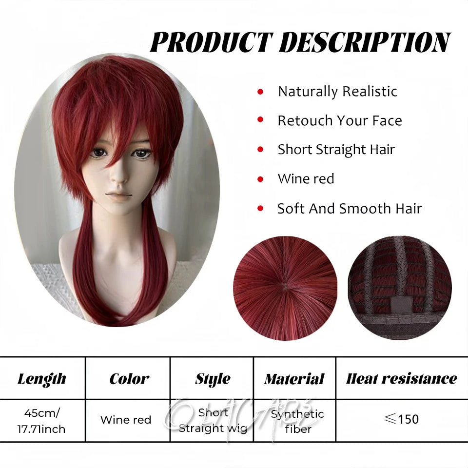 Long Mullet Wig for Cosplay and Costume Parties - 2