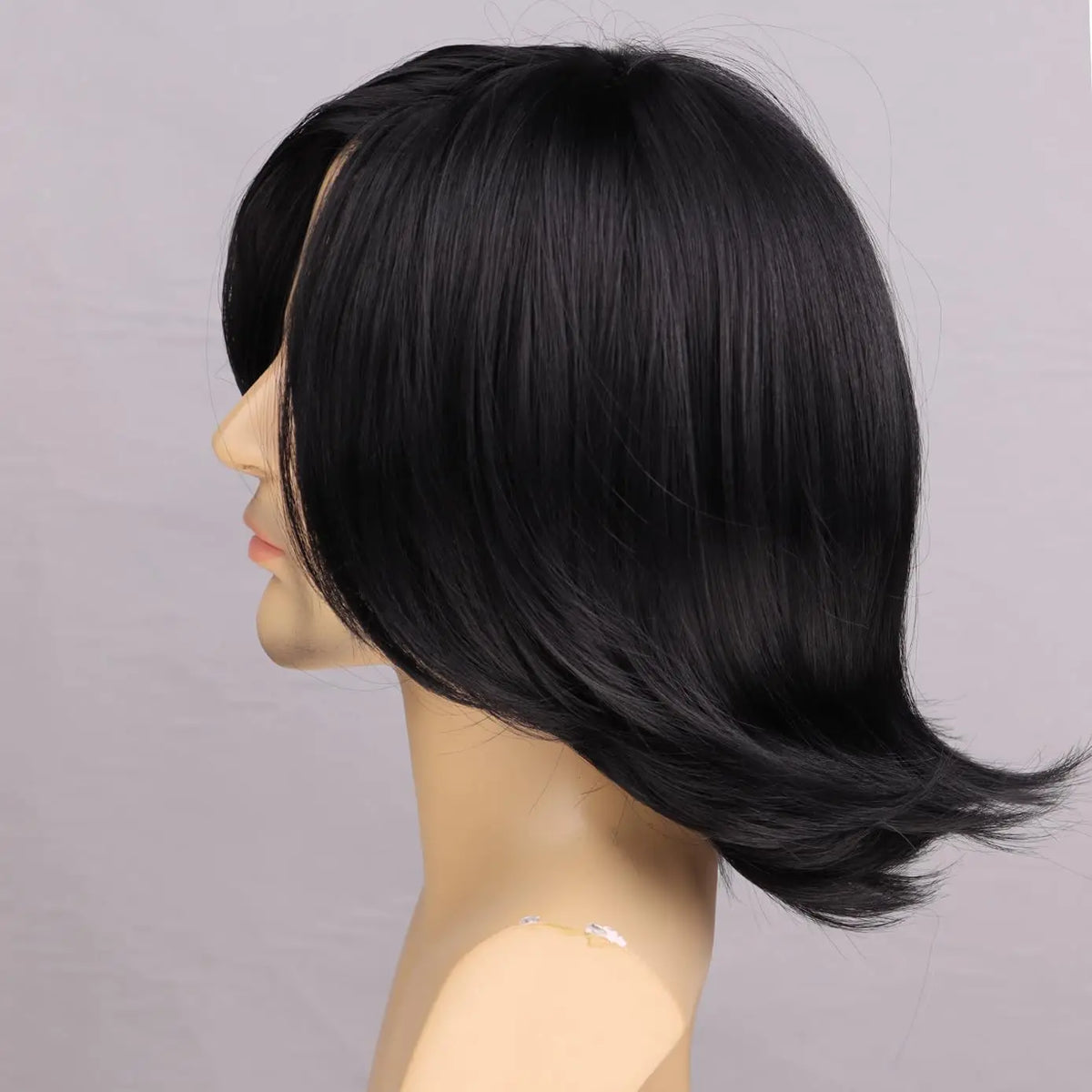 Short Straight Layered Men's Wig for Daily Use