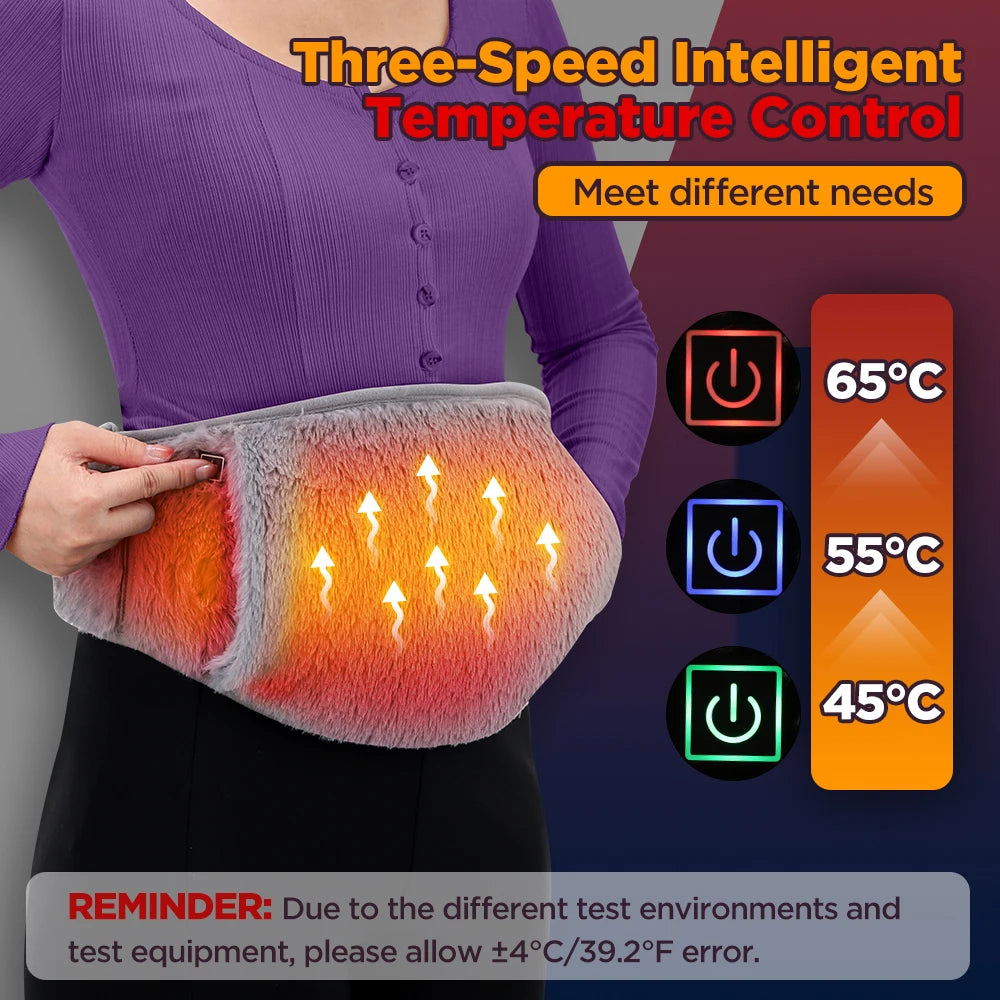 Electric Heated Waist Warmer Belt for Menstrual Cramp Pain Relief - 9