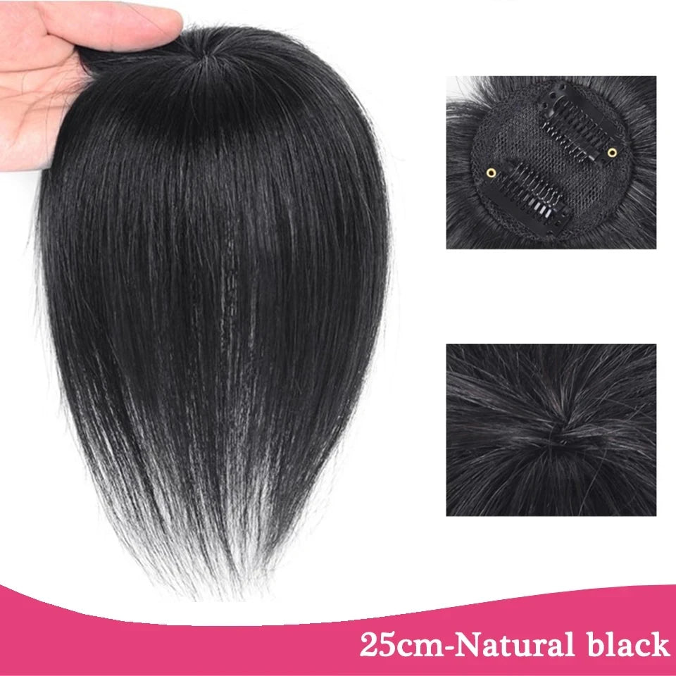 Clip-In Hair Topper Bangs Extension for Natural Volume and Style - 28