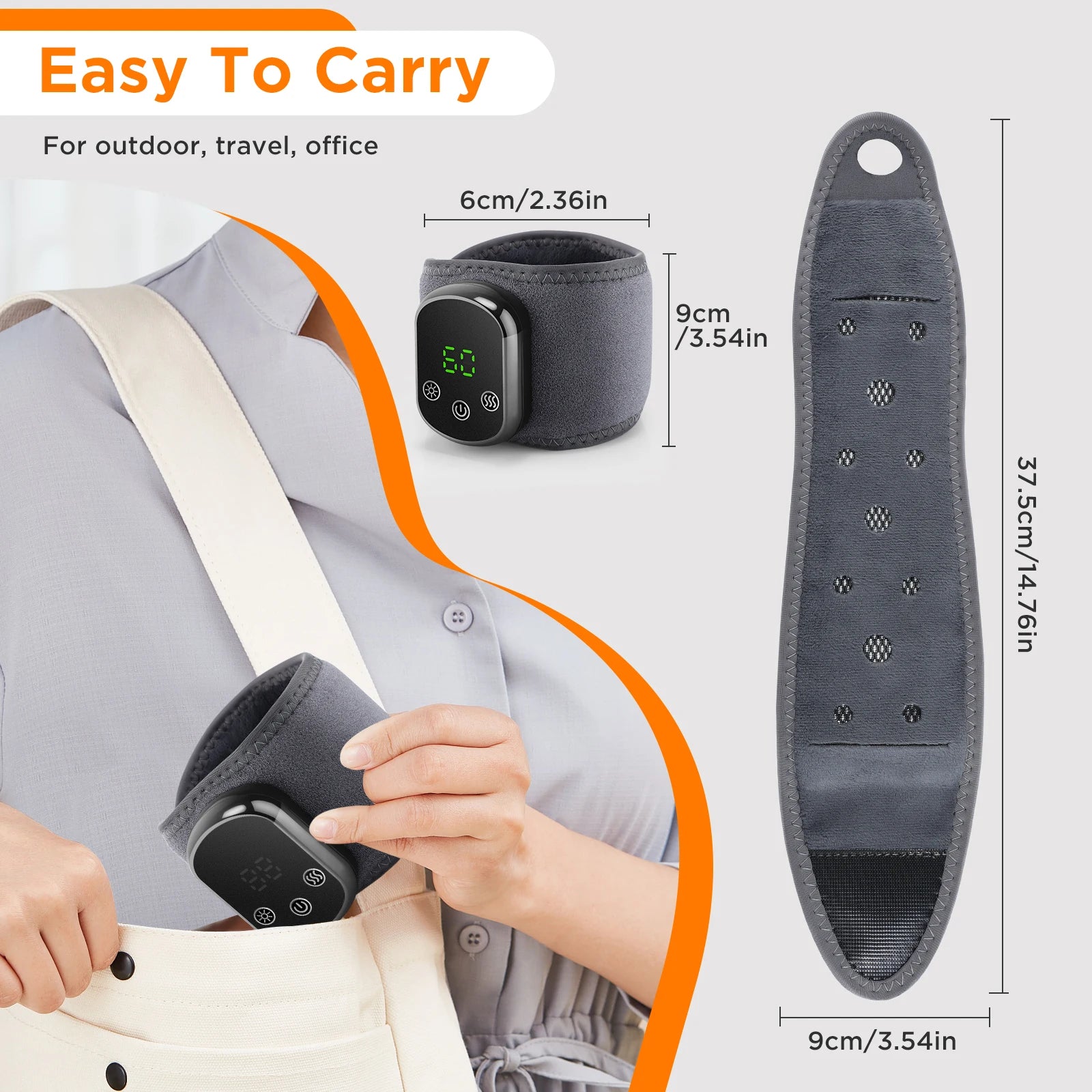 Heated Wrist Massager Wrap with Adjustable Vibration for Joint Pain Relief - 12