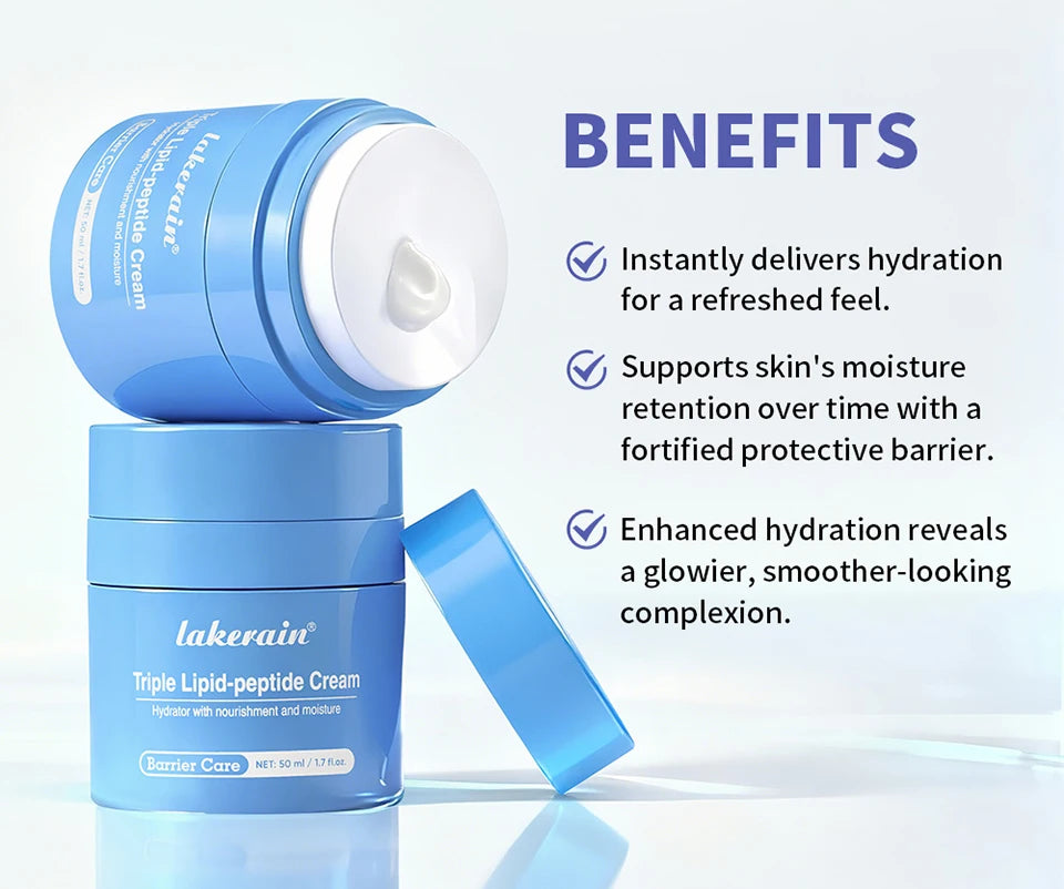 Triple Lipid Peptide Moisturizing Face Cream for Dry and Sensitive Skin