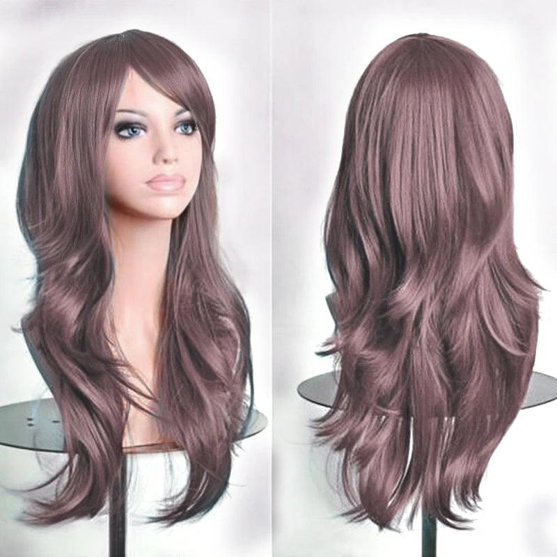 Long Wavy Synthetic Hair Wig for Cosplay and Costume Parties - 3