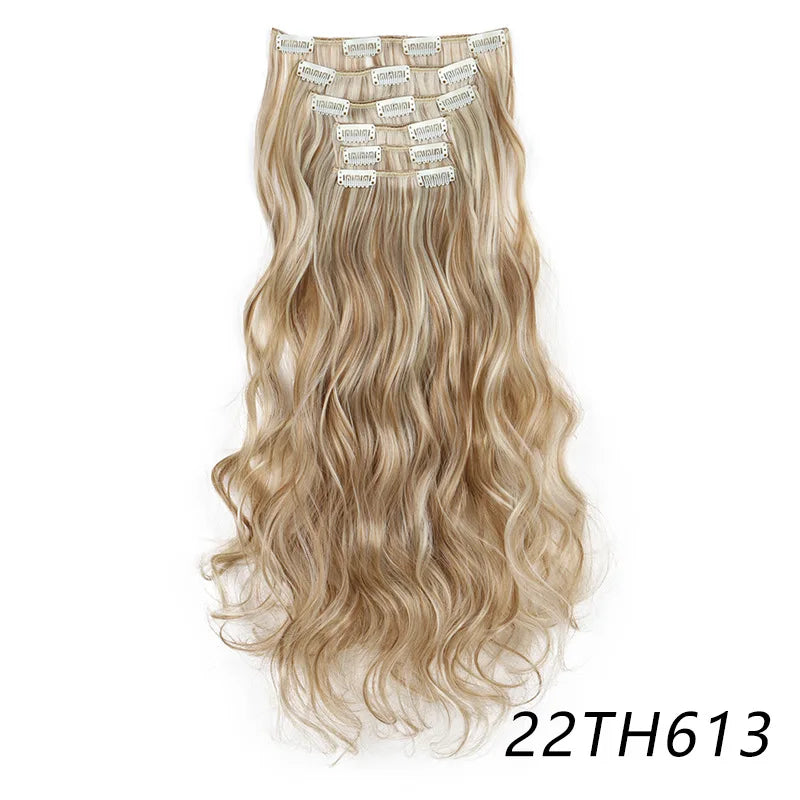 18-Inch Curly Clip-In Hair Extensions for Instant Volume