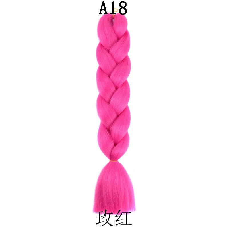 24-Inch Synthetic Jumbo Braiding Hair Extensions for Styling