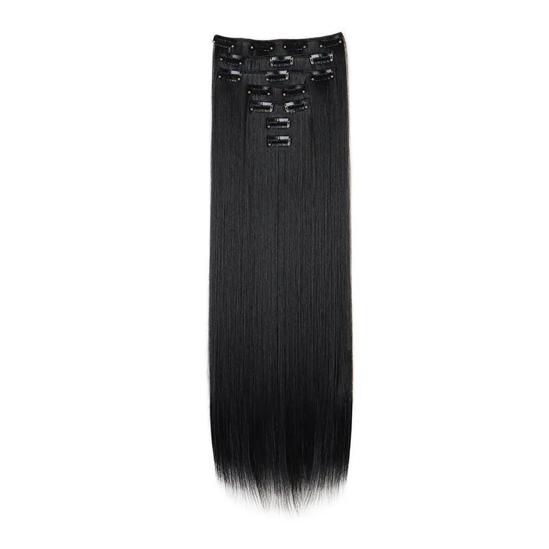 Straight Clip-in Hair Extensions for Instant Length and Volume - 19