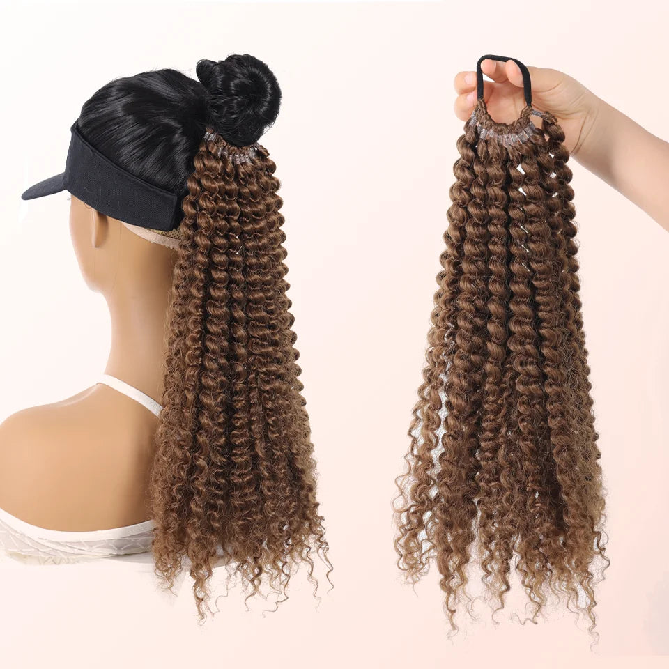 20-Inch Fluffy Synthetic Ponytail Hair Extension for Instant Volume - 5