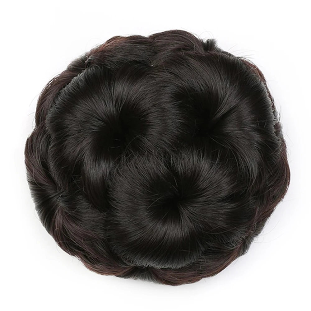 Synthetic Curly Claw Clip Hair Bun for Instant Volume