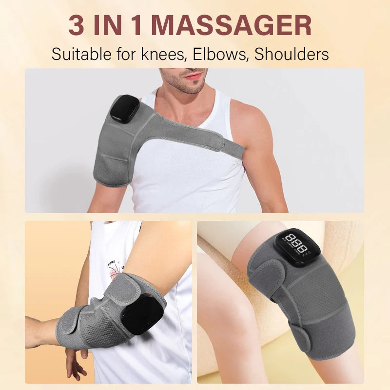 Cordless Heated Vibration Massage Wrap for Knee, Shoulder and Elbow - 9
