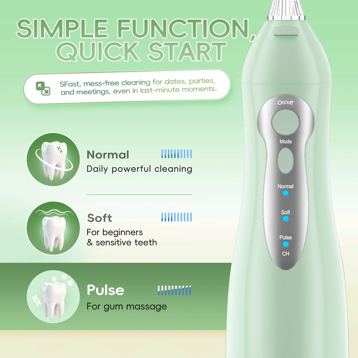 Electric Nasal Irrigation and Oral Flosser Combo for Sinus Relief