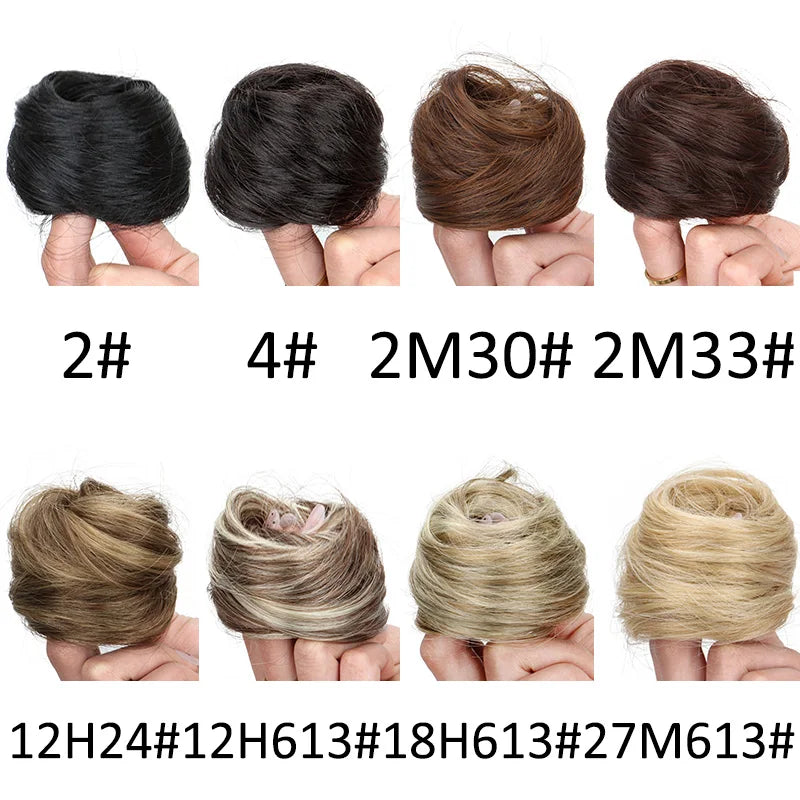 Messy Bun Hair Extension Donut Chignon for Instant Volume and Style - 3