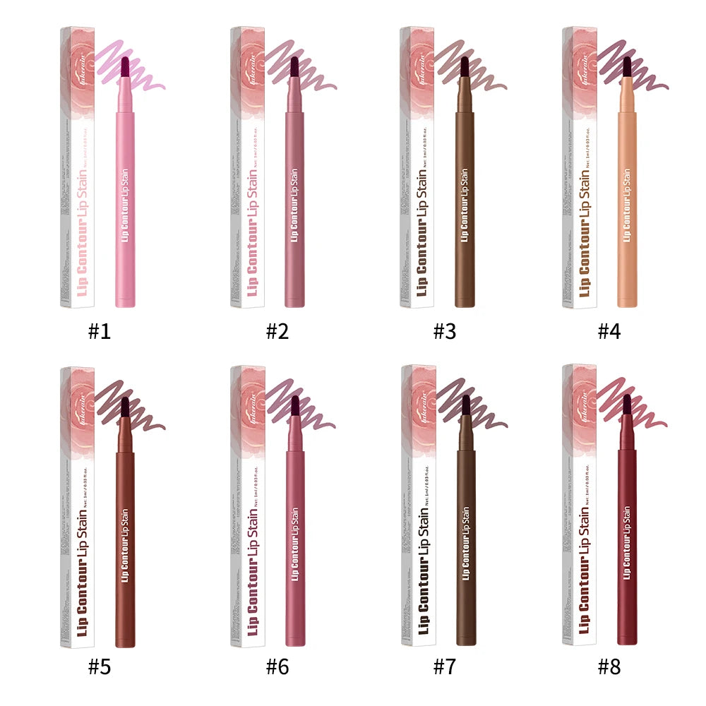 Dual-Sided Long-Lasting Lip Contour Stain and Liner Pen