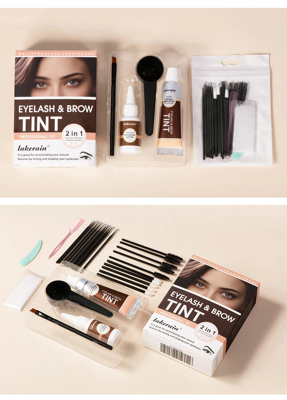 Professional Eyelash and Eyebrow Tinting Kit for Long Lasting Color