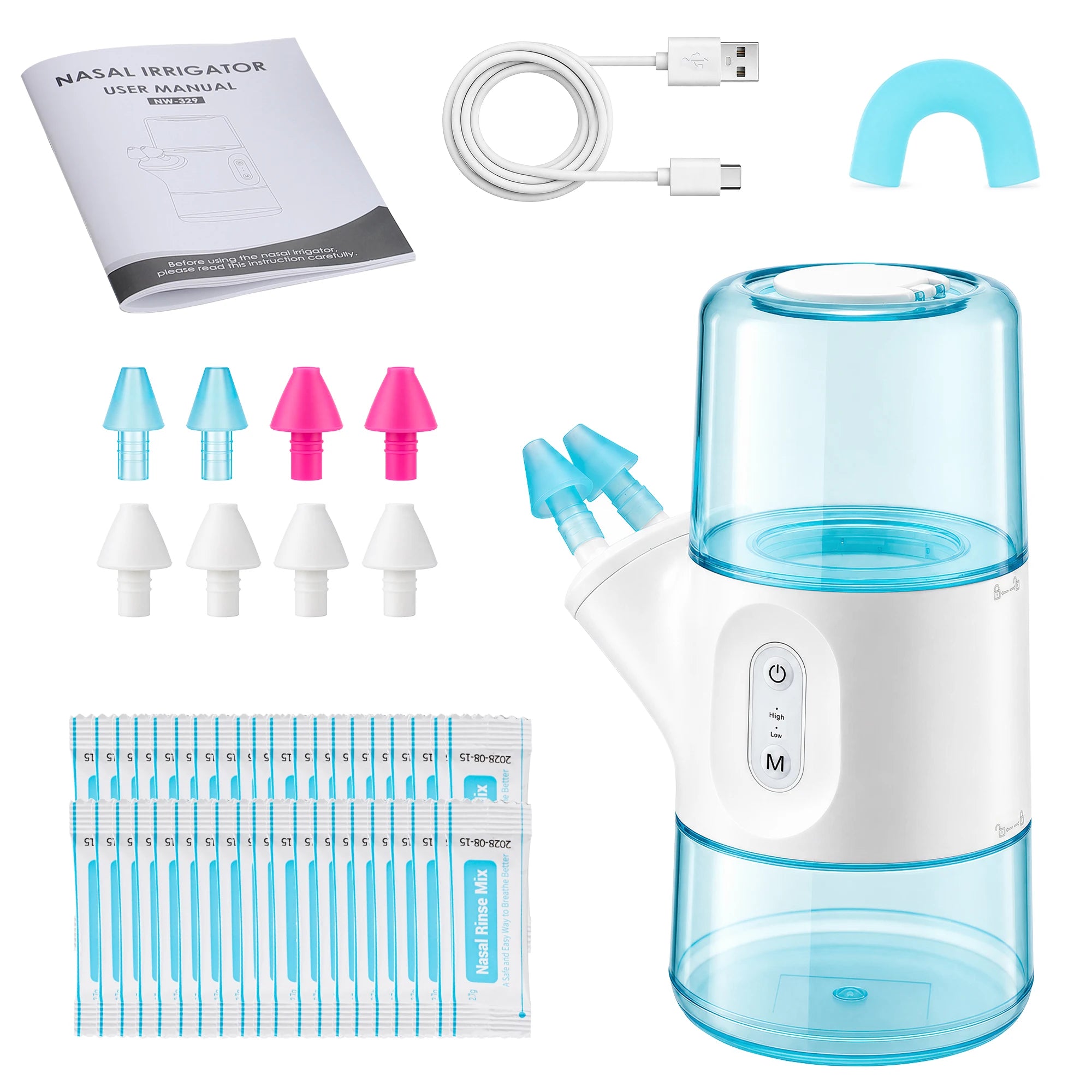 Electric Nasal Irrigator for Sinus Relief and Congestion Cleaning - 13
