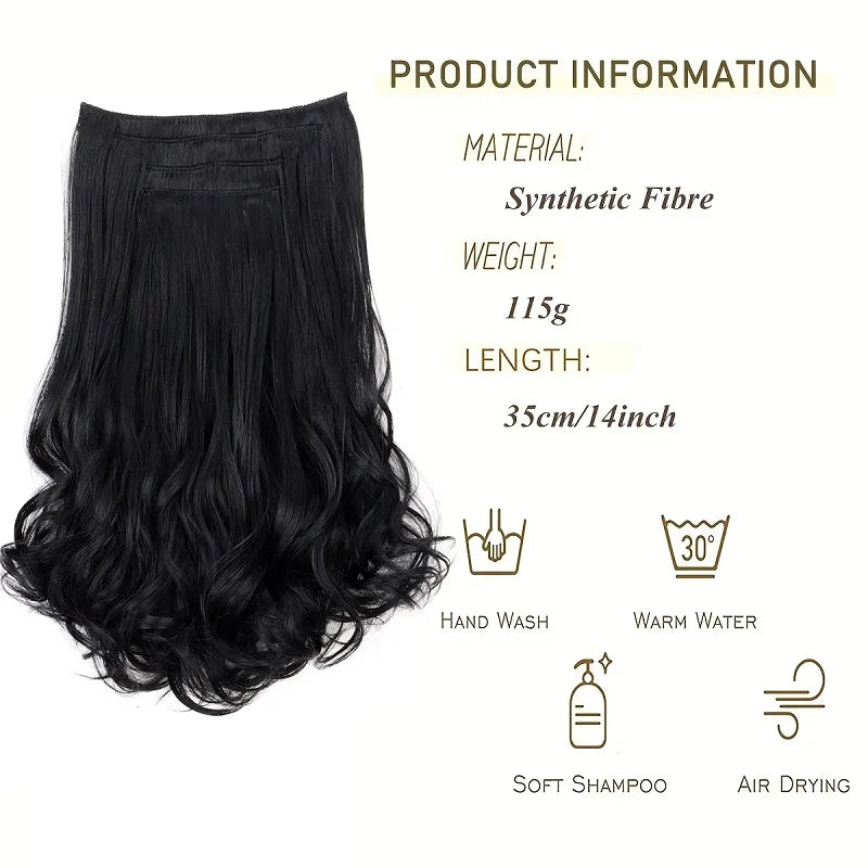 14-Inch Curly Clip-In Hair Extensions for Instant Volume