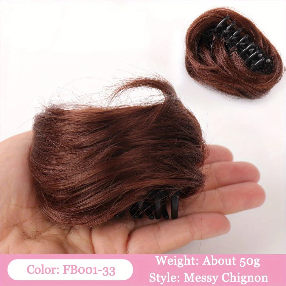Synthetic Braid Hair Scrunchie for Instant Messy Bun Updos - 58