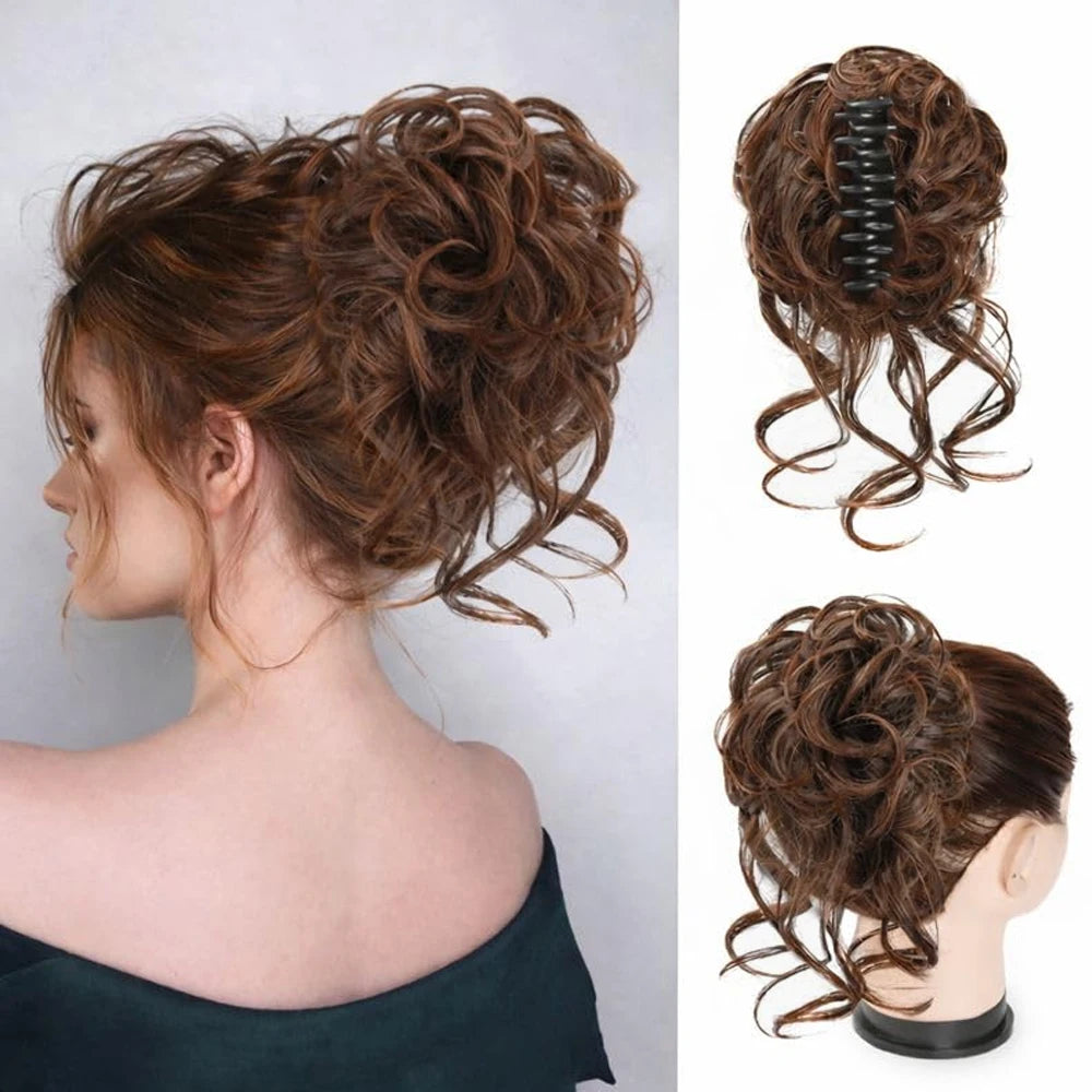 8-Inch Curly Claw Clip Ponytail Hair Extension for Instant Volume - 12