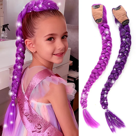 26-Inch Clip-In Braided Ponytail for Cosplay and Parties