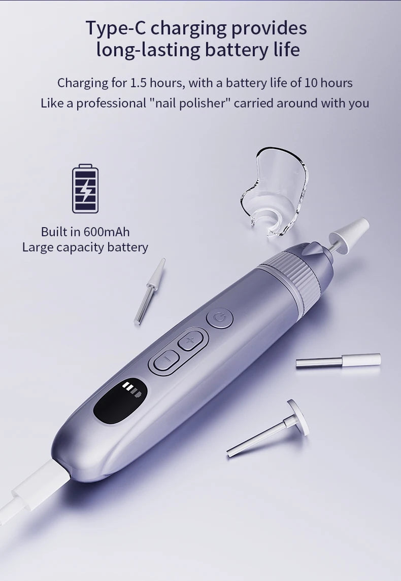 Electric Manicure and Pedicure Drill Kit for Professional Nail Care - 18