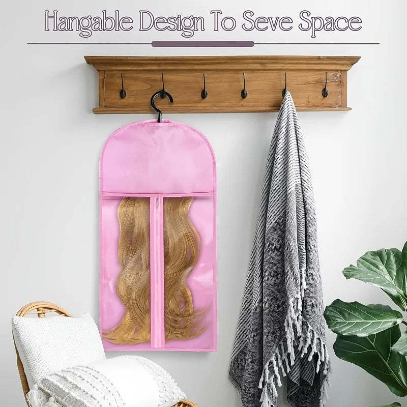 Protective Wig Storage Bag with Hanging Organizer for Easy Care - 12
