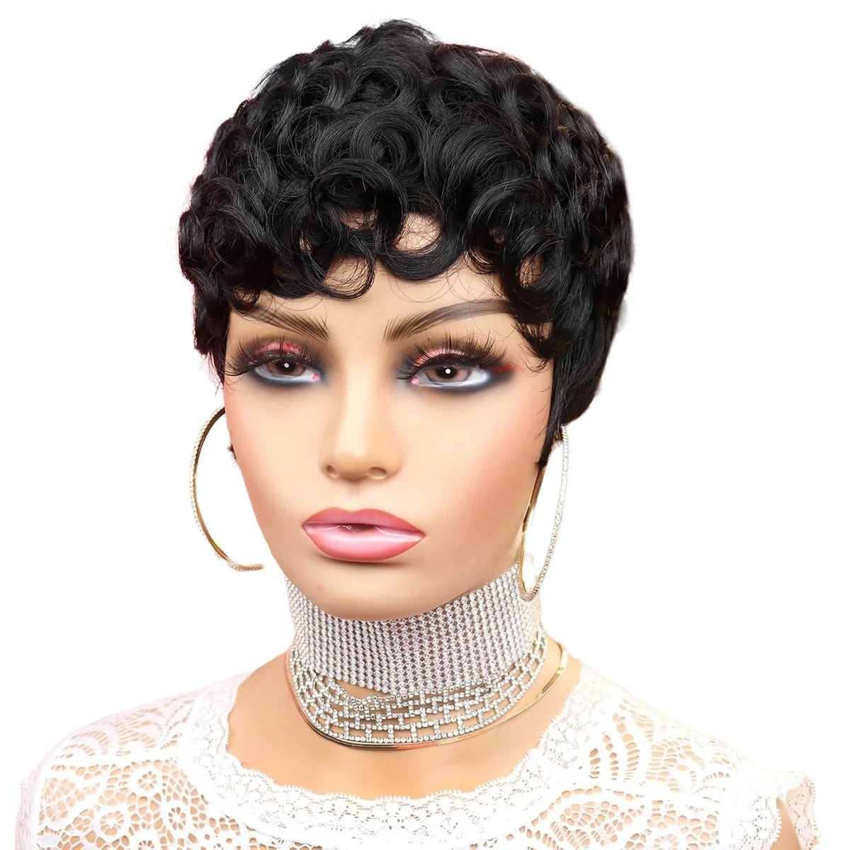 Short Curly Pixie Cut Wig for Daily Wear