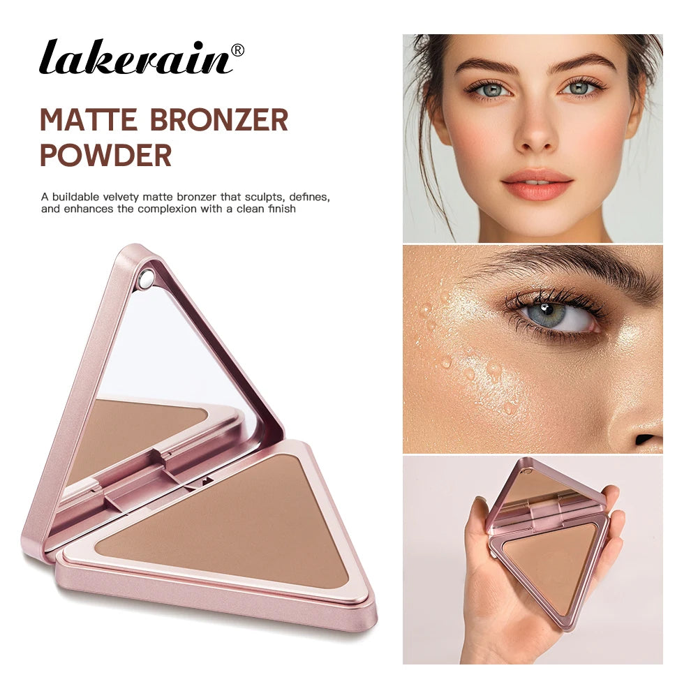 Long-Lasting Matte Bronzer Powder for Smooth Face Contouring - 2