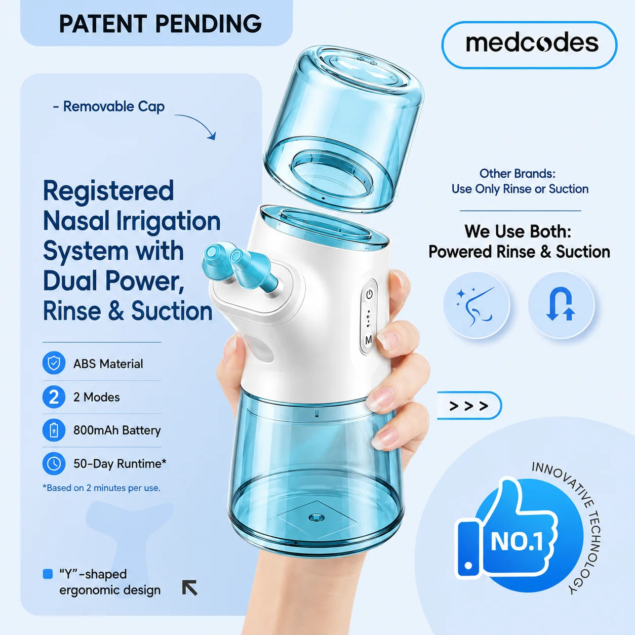 Portable Electric Nasal Irrigator for Sinus Relief and Daily Nasal Care - 14