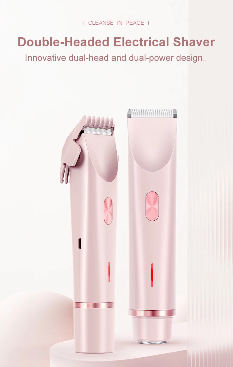 Electric Waterproof Women's Hair Shaver for Face, Bikini, and Body