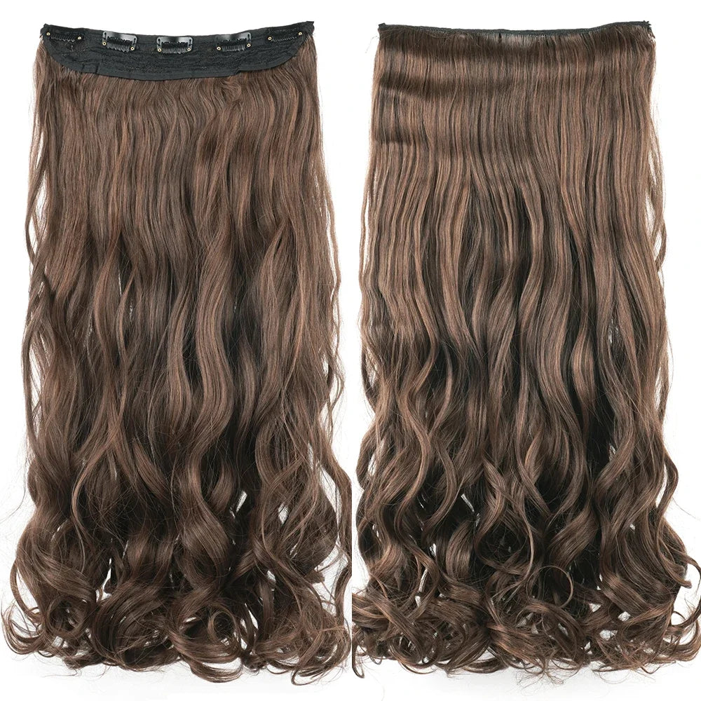 Curly Clip-In Synthetic Hair Extensions for Instant Volume and Length