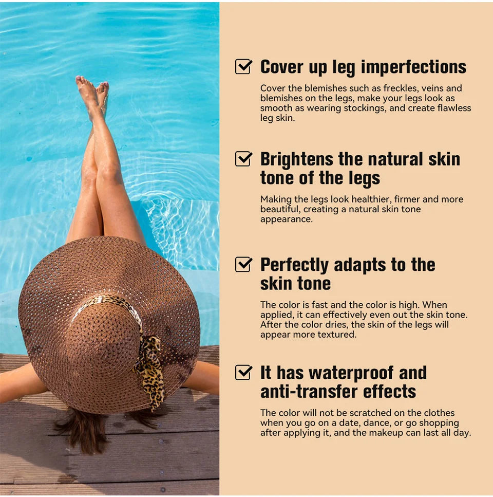 Waterproof Liquid Leg Makeup Foundation for Flawless Even Skin Tone - 8
