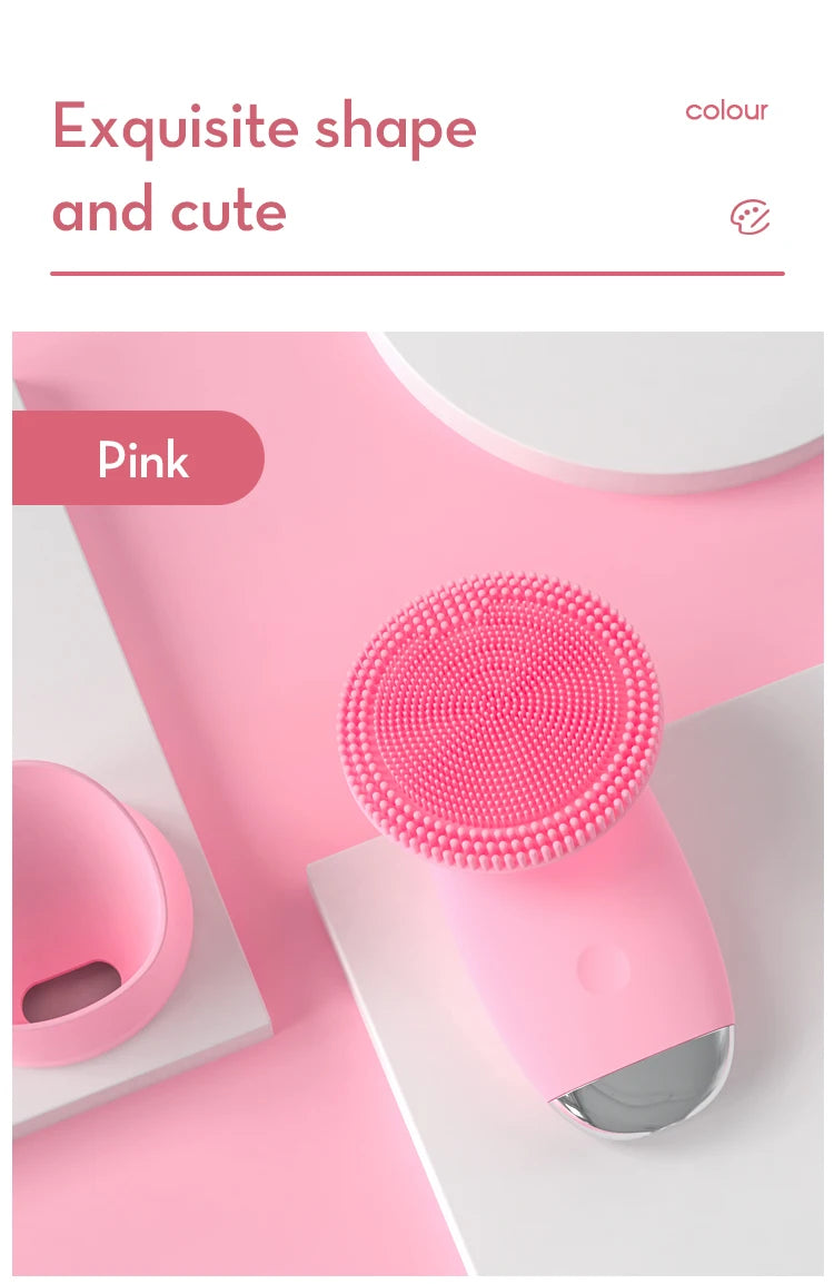 Electric Silicone Face Cleansing Brush for Deep Pore Exfoliation