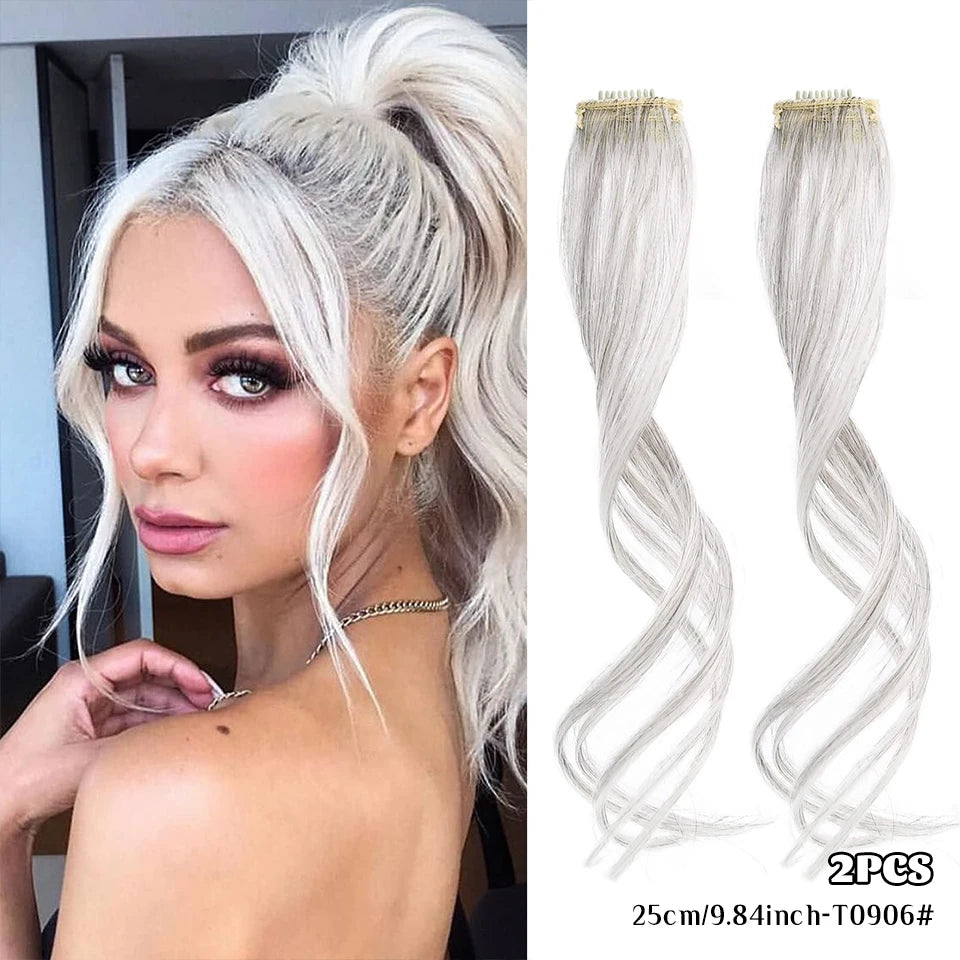 Clip-In Synthetic Hair Side Bangs for Instant Volume - 36