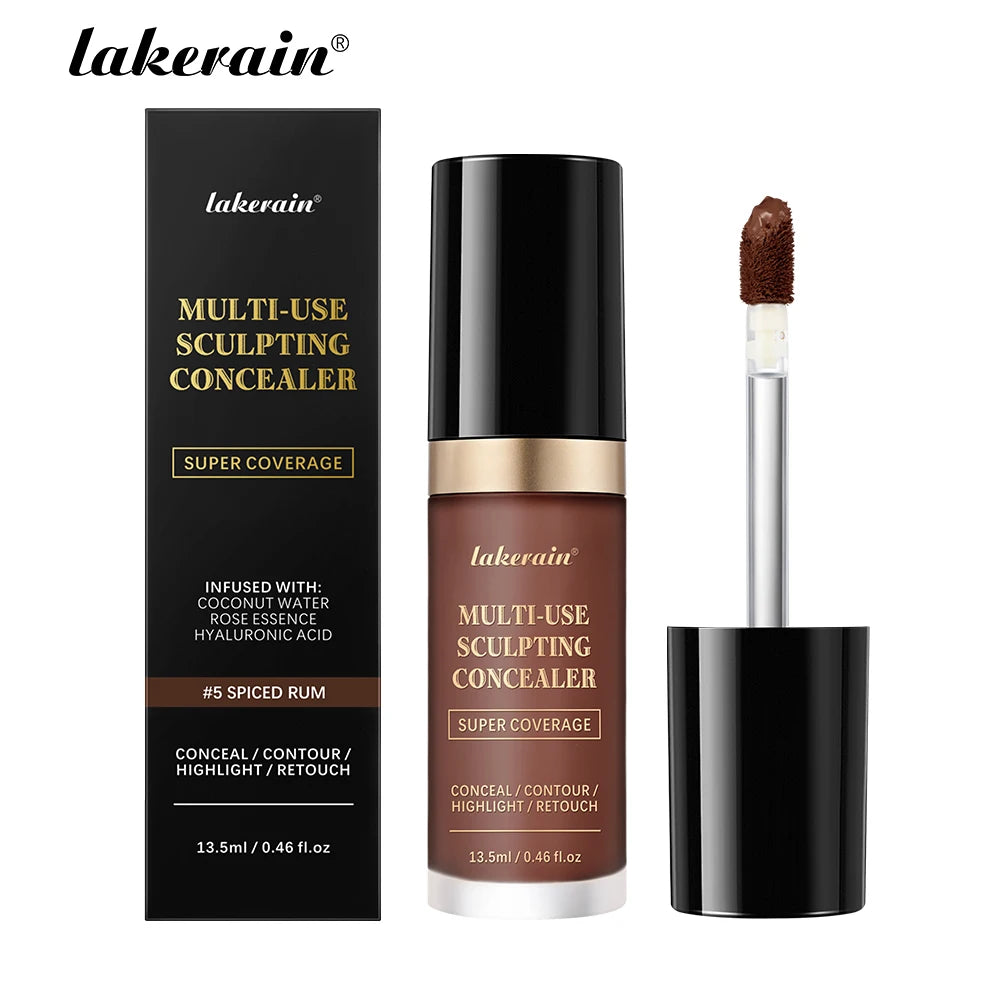 5-Color Full Coverage Waterproof Sculpting Concealer for Face and Blemishes