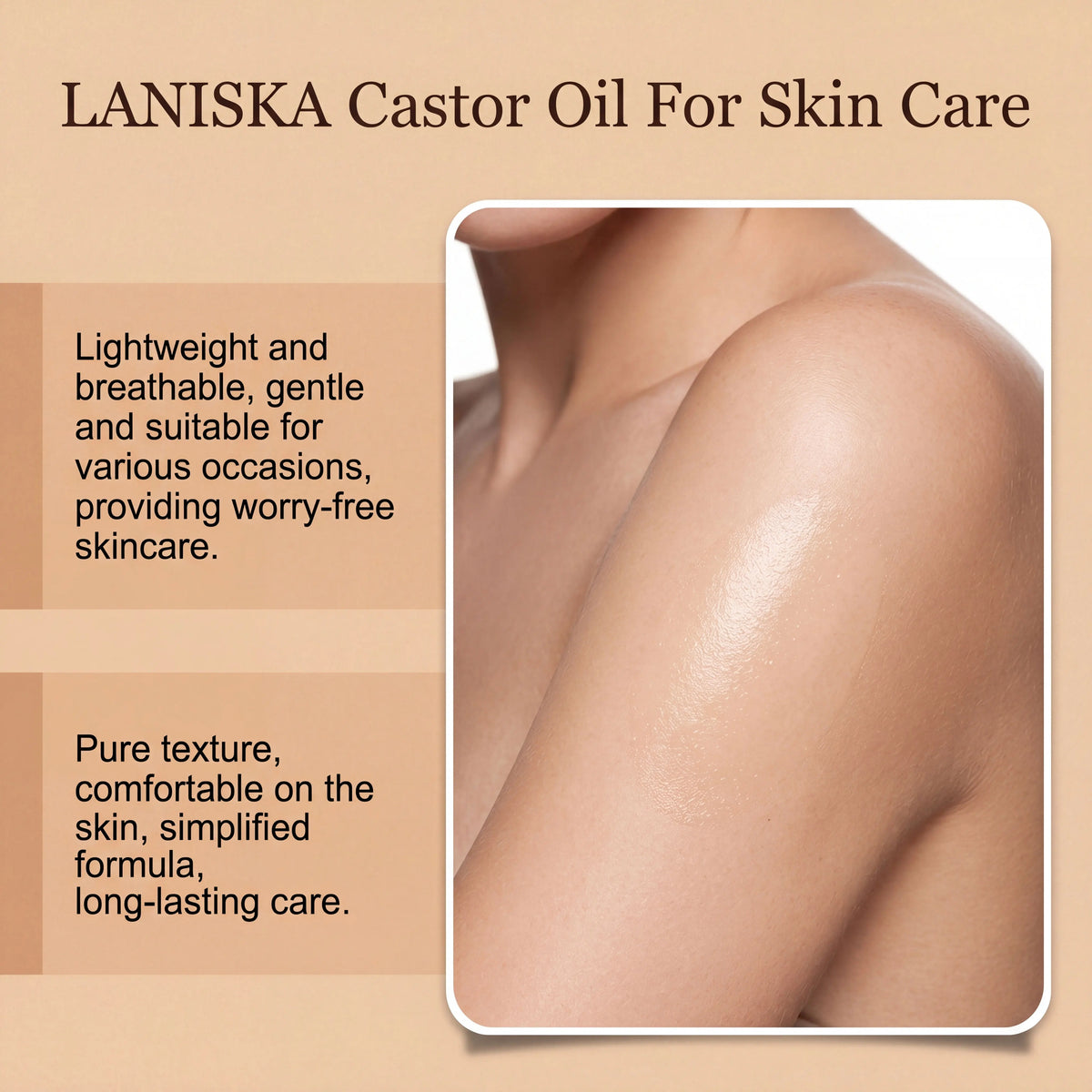 Cold Pressed Castor Oil for Skin Hydration and Body Massage