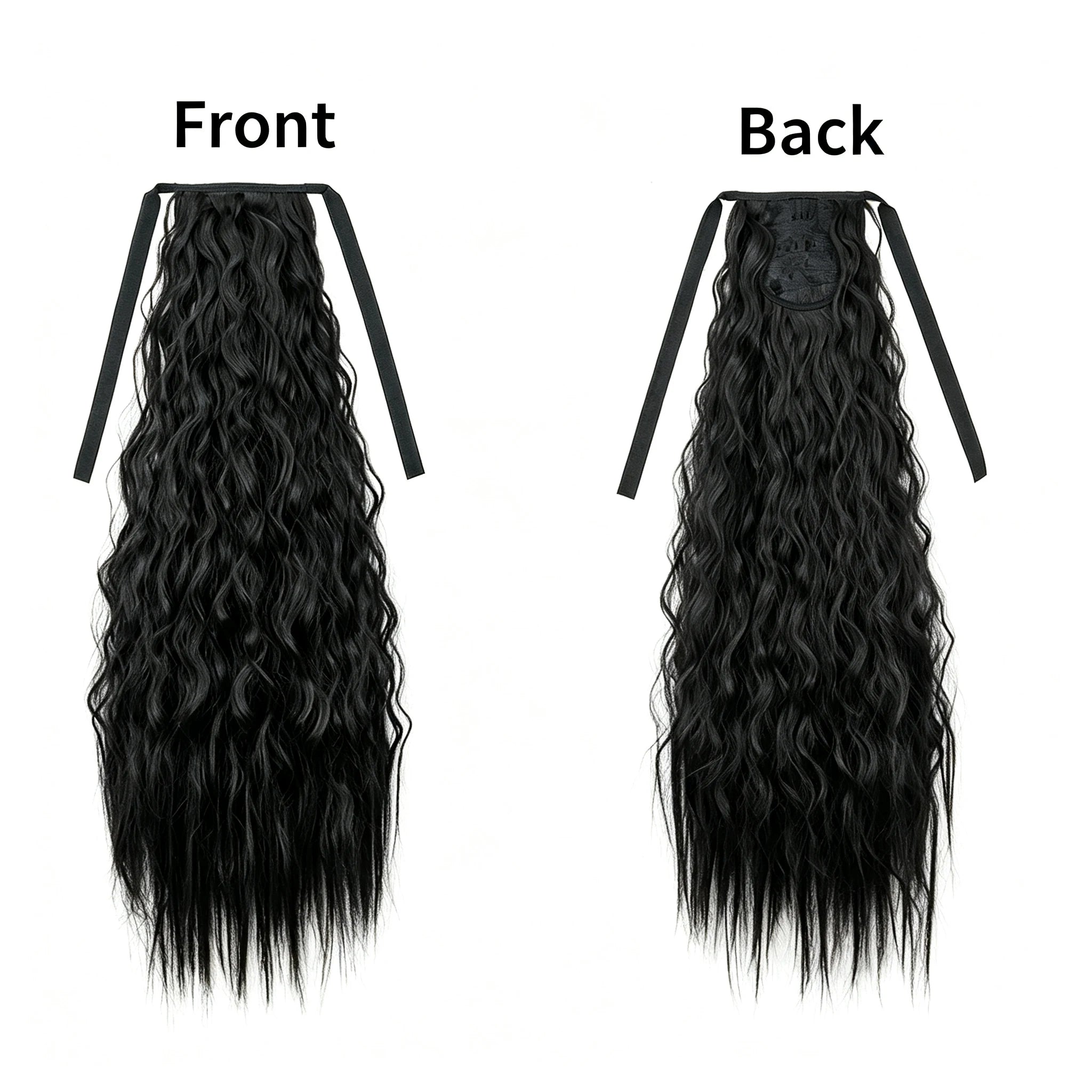 22 Inch Kinky Curly Drawstring Ponytail Hair Extension - 11