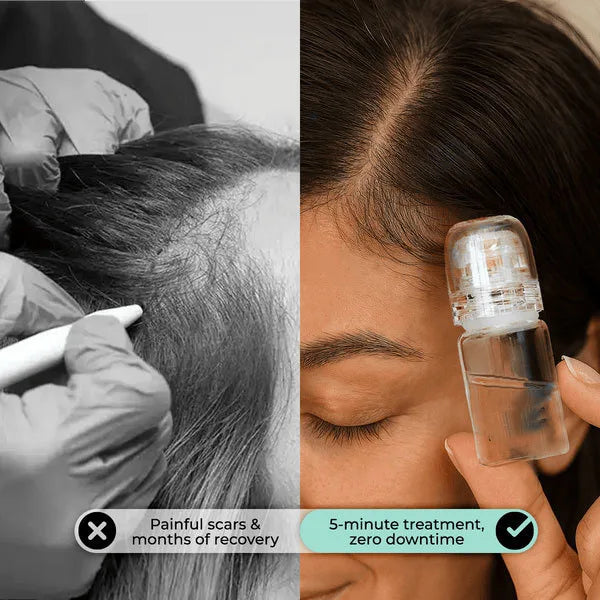 Microneedle Scalp Serum Kit for Hair Regrowth and Follicle Nourishment - 3
