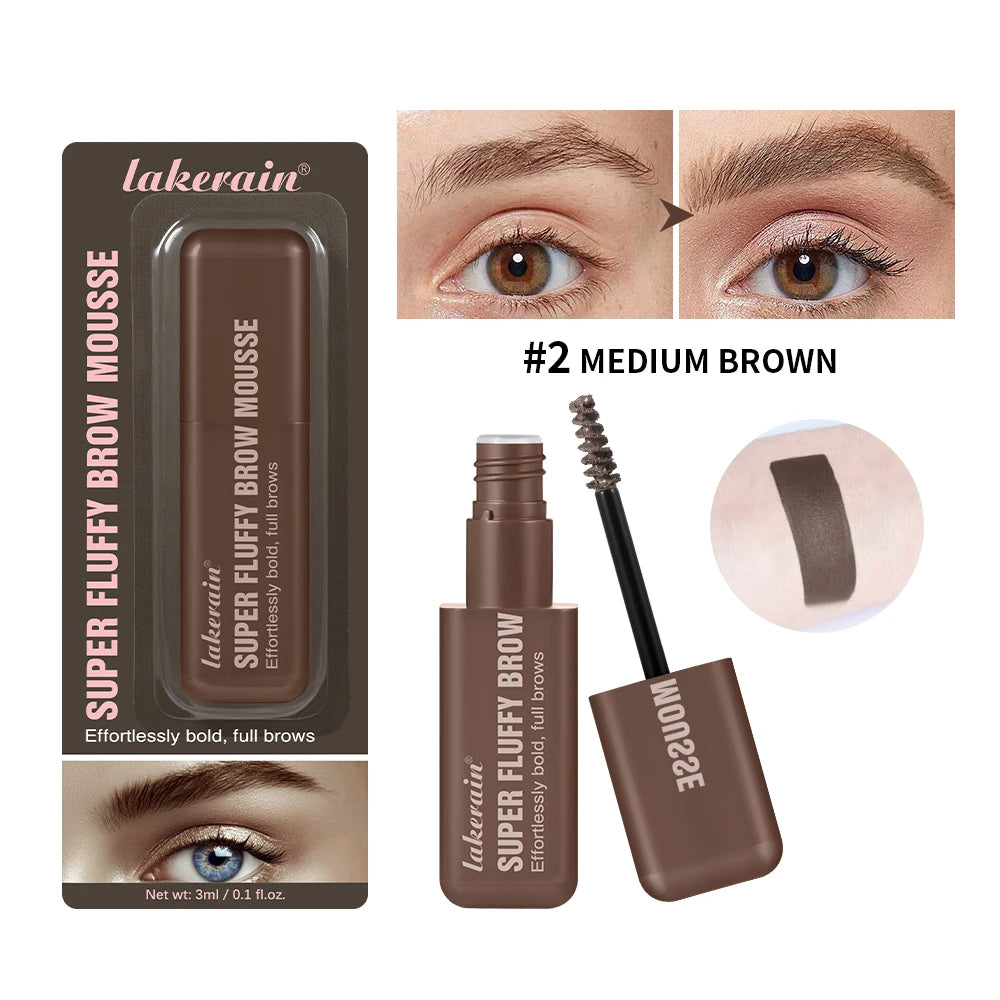 Waterproof Fluffy Brow Mousse for Natural and Volumized Eyebrows