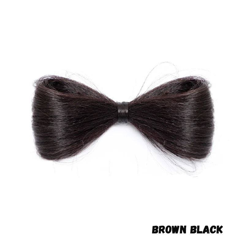 Synthetic Hair Bow Claw Clip Updo Hairpiece