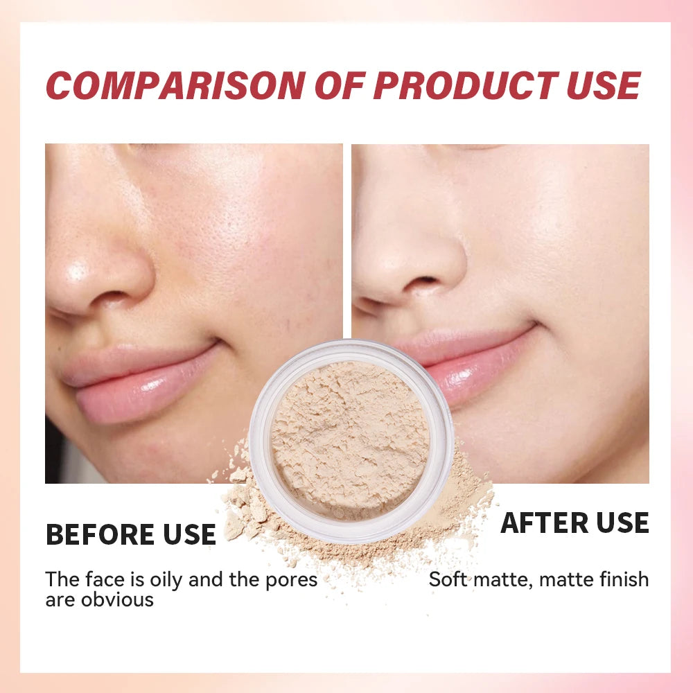 Matte Oil-Control Loose Setting Powder for Flawless Long-Lasting Makeup