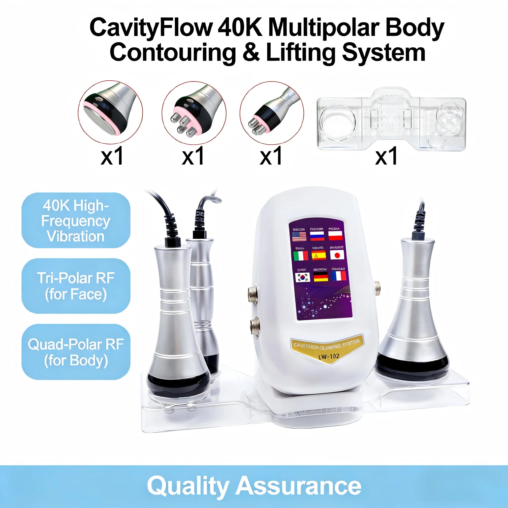 Professional 40K Ultrasonic Cavitation Body Shaping & Skin Tightening Unit - 1
