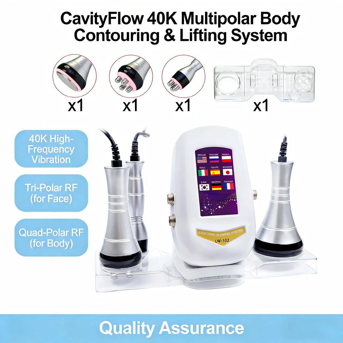Professional 40K Ultrasonic Cavitation Body Shaping & Skin Tightening Unit