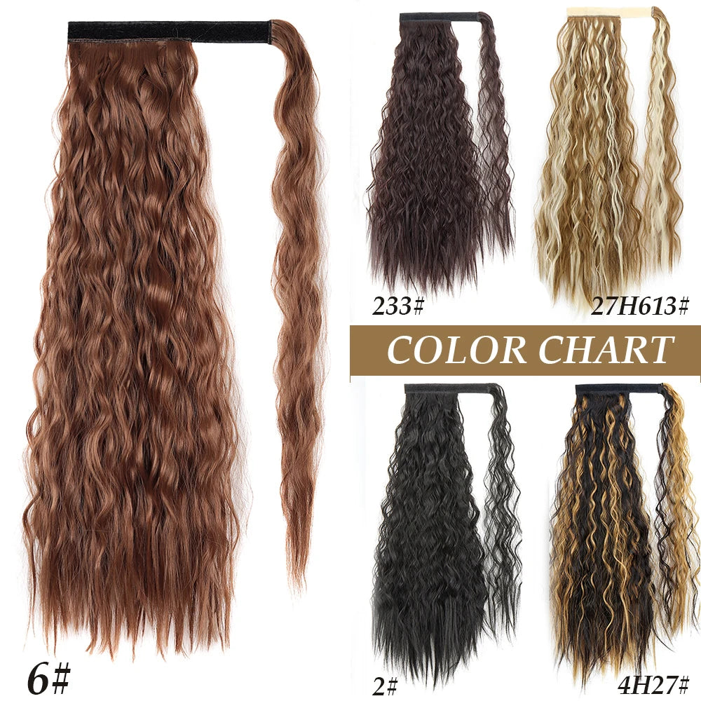 Curly Drawstring Ponytail Hair Extension for Instant Volume and Length - 2