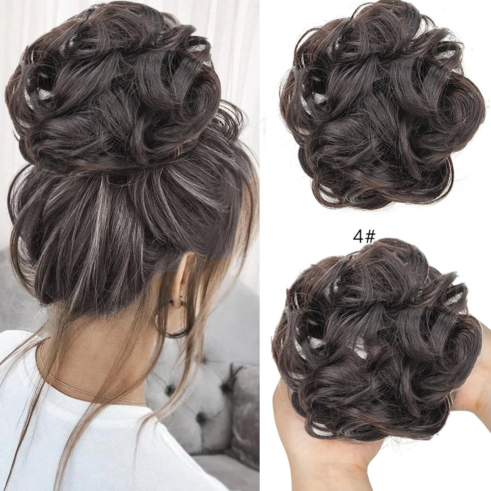 Wavy Curly Messy Hair Bun for Quick Elegant Hairstyles - 15