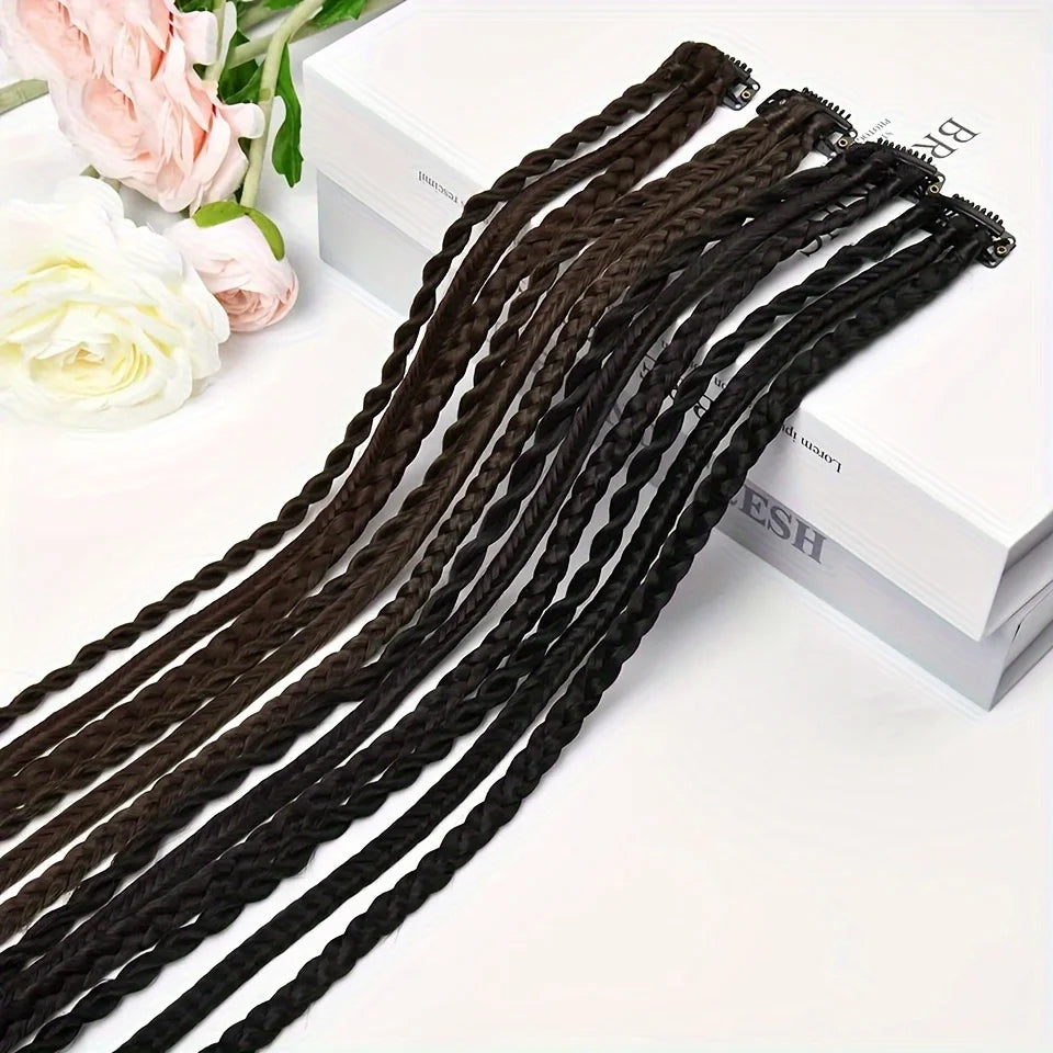 Triple Braid Clip-In Hair Extensions for Instant Styling - 11