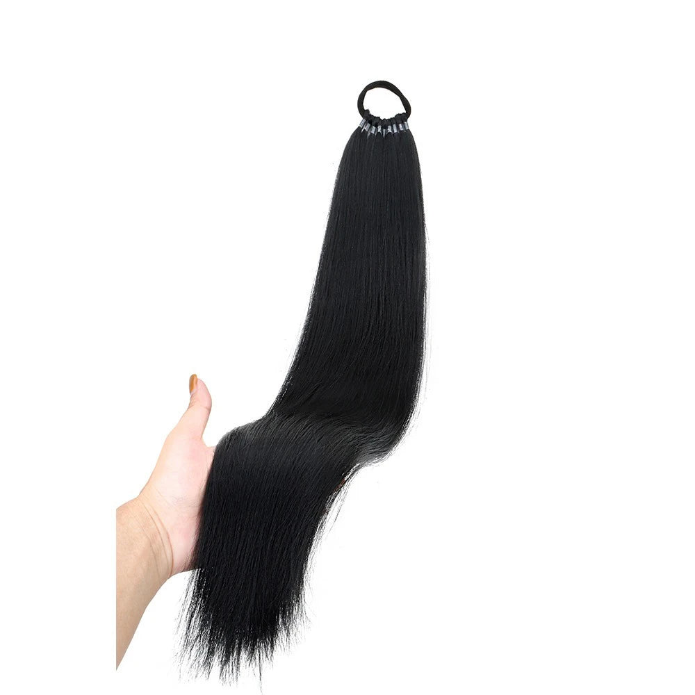 22-Inch Long Straight Synthetic Hair Ponytail Extension - 14
