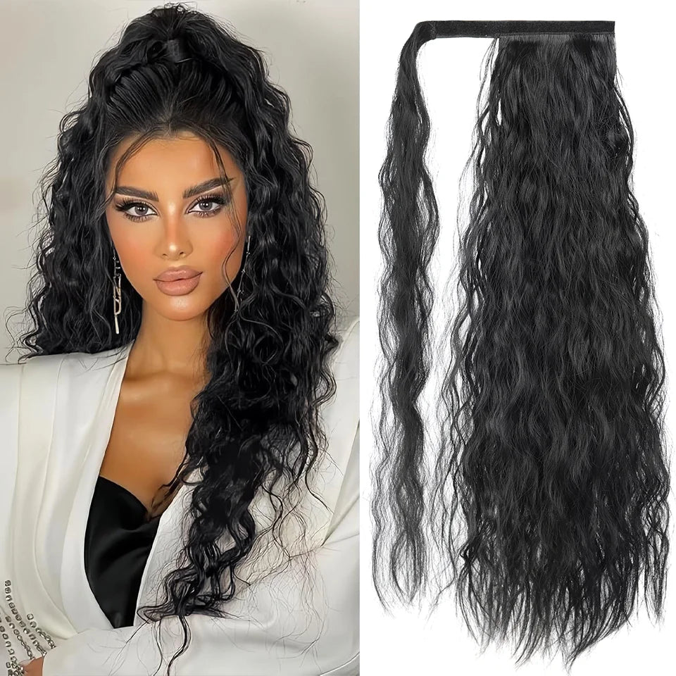 Wavy Wrap-Around Ponytail Extension for Instant Volume