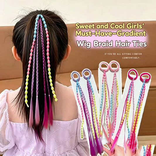 Colorful Braided Ponytail Extensions for Girls
